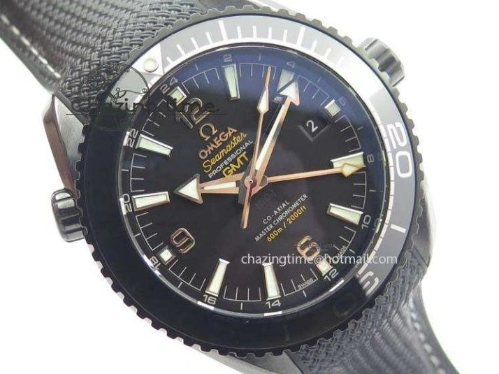 0502 Planet Ocean 45mm Real Ceramic BP-Maker Best Edition Black Dial On Nylon Rubber Strap A TopPick 8185